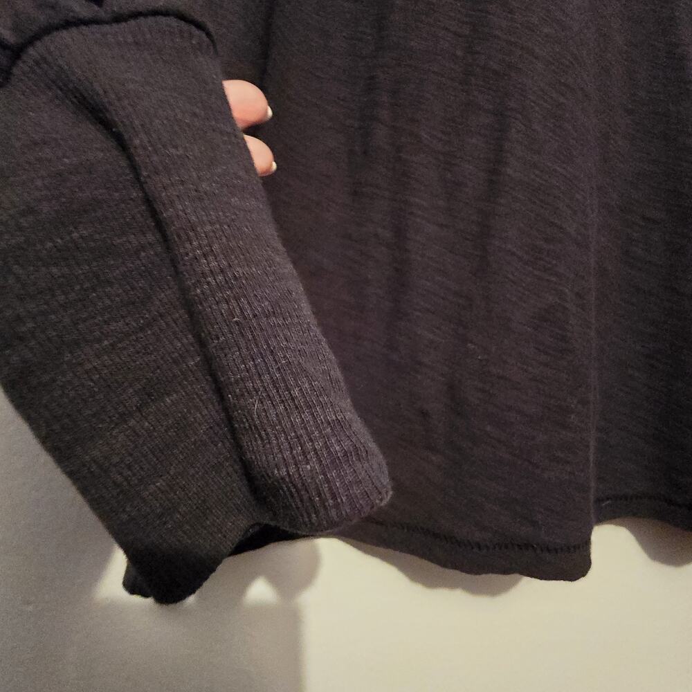 Nation LTD Puff Sleeve Top Womens XS Black Pima Cotton Quiet Luxury Minimalist - Picture 2 of 11